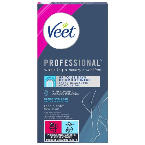 Воскові смужки Veet Easy-Gelwax для чутливої шкіри 12шт