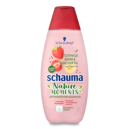 Шампунь Доглядаючий Полуниця, Банан & Семена Чіа Nature Moments Schauma 400мл