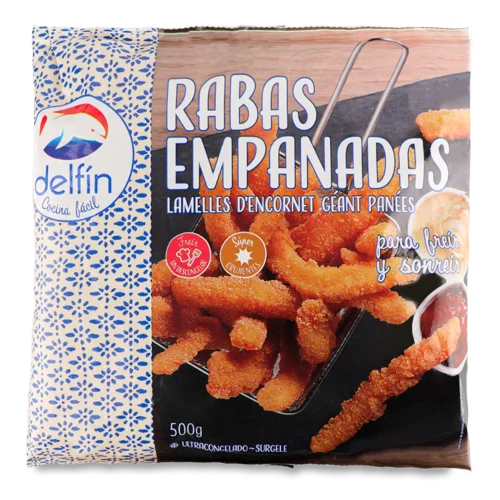 Кальмар Панірований В/ґ Скибочки Заморожені, 500г