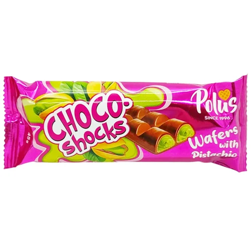 Вафлі Polus Choco-shocks з фісташкою 45г
