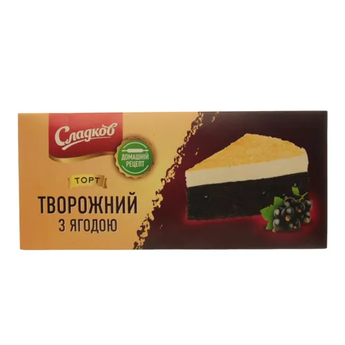 Торт Творожний з ягодою Сладков 450г