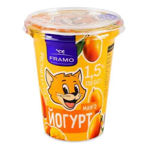 Йогурт Вищого Ґатунку 1.5% Манго Framo, 350г