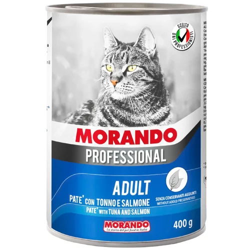 Корм вологий Morando Professional Паштет з тунцем та лососем для дорослих котів 400г