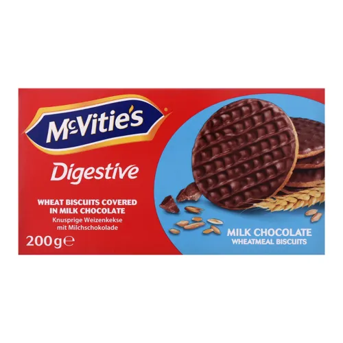 Печиво пшеничне в молочному шоколаді Digestive McVitie's к/у 200г
