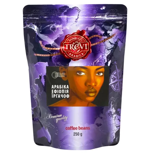 Кава Trevi в зернах Арабіка Ефіопія Їргачов 250г