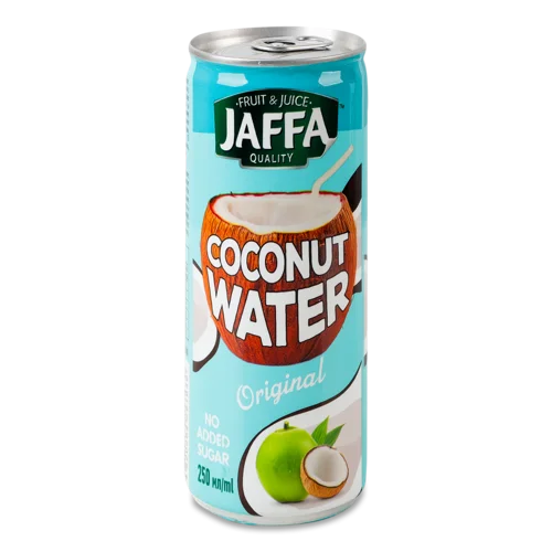 Вода Кокосова Стерилізована Original Jaffa, Залізна Банка, 250мл