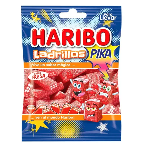 Цукерки Haribo Ladrillos жувальні з полуницею 100г