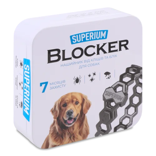 Нашийник Для Собак Протипаразитарний В/ґ 70см №9109 Блокер Superium 1шт