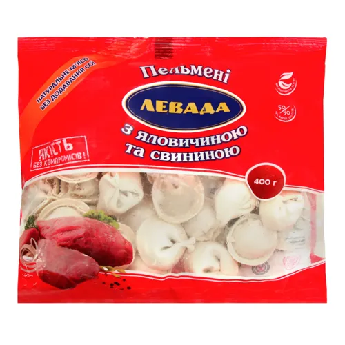 Пельмені з яловичиною та свининою Levada м/у 400г