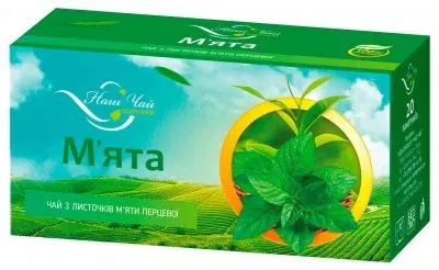 Чай з квітів і стеблів Наш Чай М'ята, 20 пакетиків