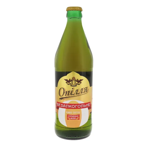 Пиво 0.5л 0.5% світле Безалкогольне Опілля пл