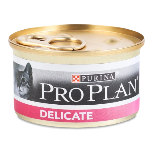 Паштет для котів з індичкою, Delicate Pro Plan, залізна банка, 85г