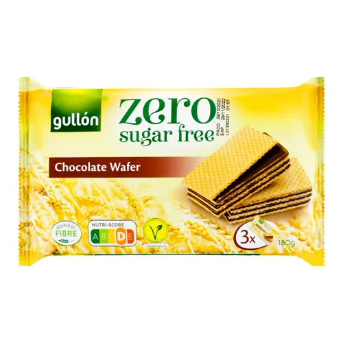 Вафлі Gullon Diet Nature з шоколадом без цукру 180г