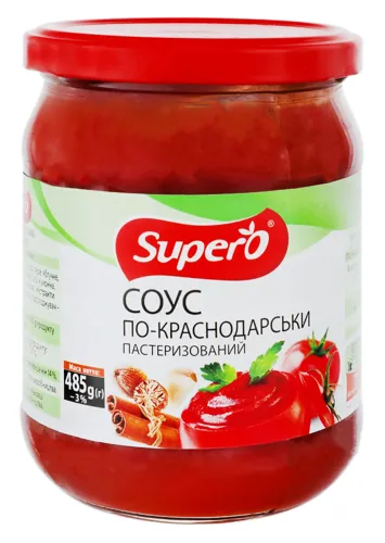 Соус По-краснодарськи Supero з скляній банці 485г