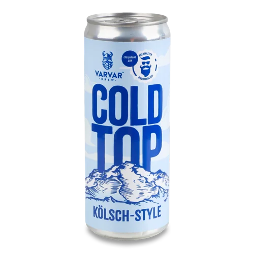 Пиво Світле Нефільтроване Непастеризоване Cold Top Varvar, 0.33л, 4.7% з/б