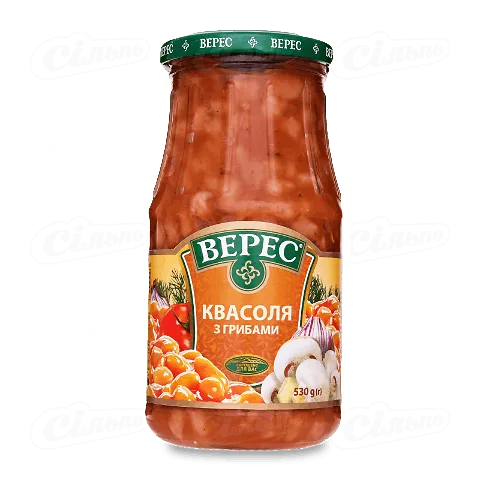 Квасоля Верес з грибами, 530г