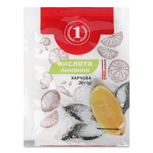 Кислота Лимонна Харчова В/Ґ ТМ '1', 20г