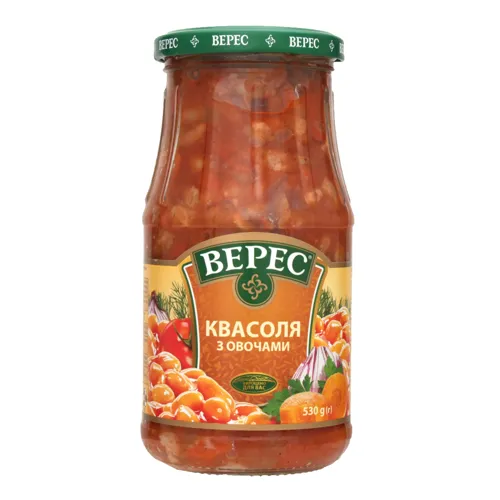 Квасоля з овочами Верес с/б 530г