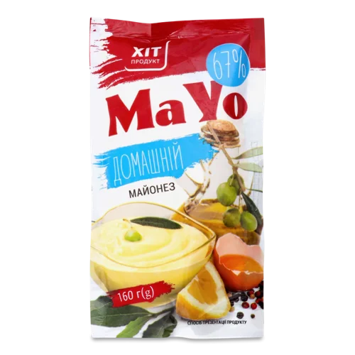 Майонез Вищого Ґатунку 67% Домашній MaYo, 160г