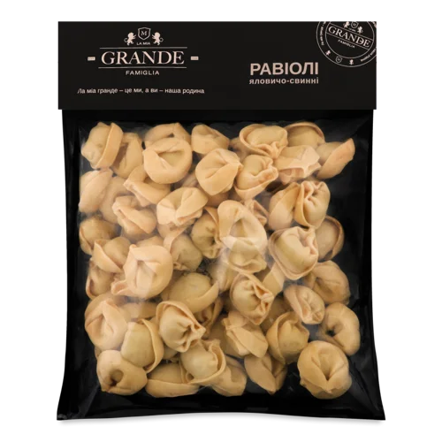 Равіолі Яловичо-Свинні La Mia Grande Famiglia, м/у, 800 г, в/ґ