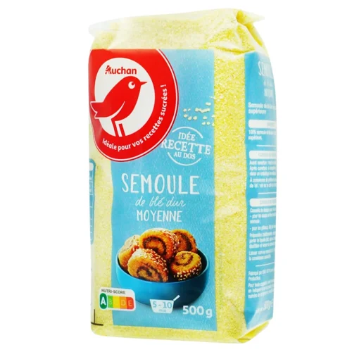 Манка Auchan середнє зерно 500г