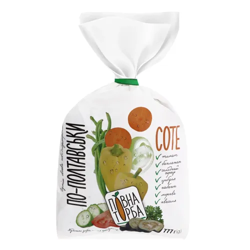 Суміш овочева швидкозаморожена Соте по-полтавськи Повна Торба 777г