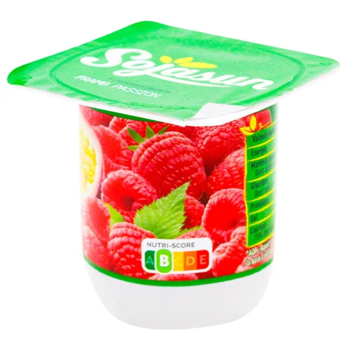 Продукт Sojasun з ферментованої сої з малиною та маракуйєю 100г