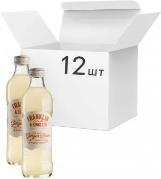 Упаковка напою газованого Franklin & Sons Імбирне пиво 0.275л x 12 шт