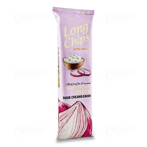 Закуска Long Chips з ароматом сметана-цибуля, 75г