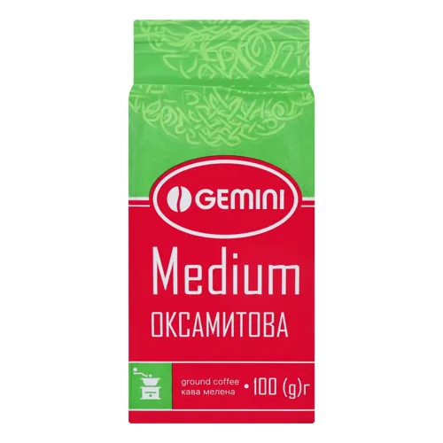 Кава натуральна мелена свіжообсмажена Оксамитова Medium Gemini в/у 100г