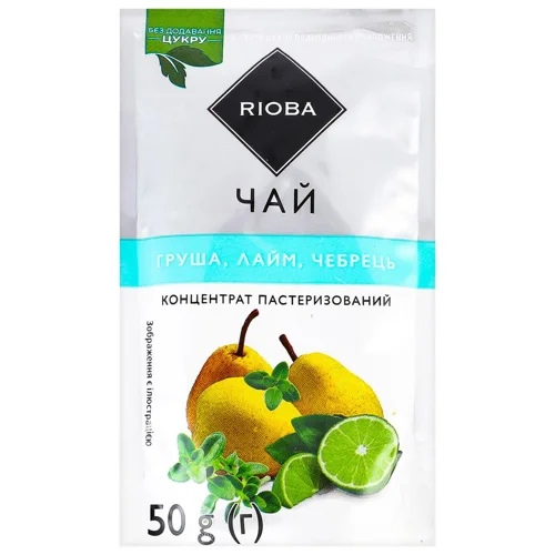 Чай фруктово-медовий Rioba концентрат Груша, лайм, чебрець 50г