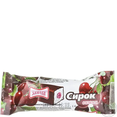 Сирок глазурований «Злагода» вишня 15%, 36г