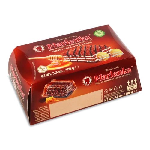 Торт Медовий Какаовий Marlenka, к/у 100г