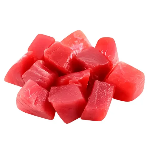 Тунець свіжоморожений кубики без шкіри