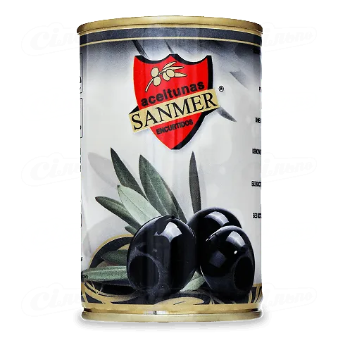 Оливки Sanmer чорні без кісточки, 314мл