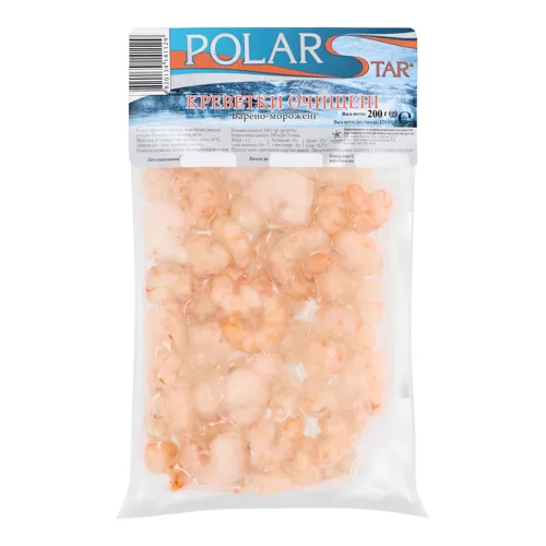 Креветки очищені Polar Star вищого ґатунку в упаковці 200г
