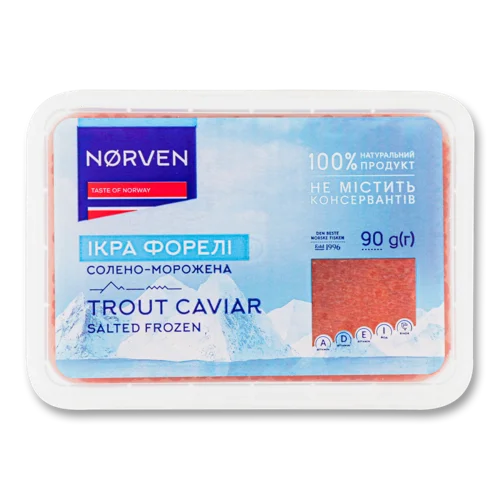 Ікра Форелі Солено-Морожена, н/к, 90г