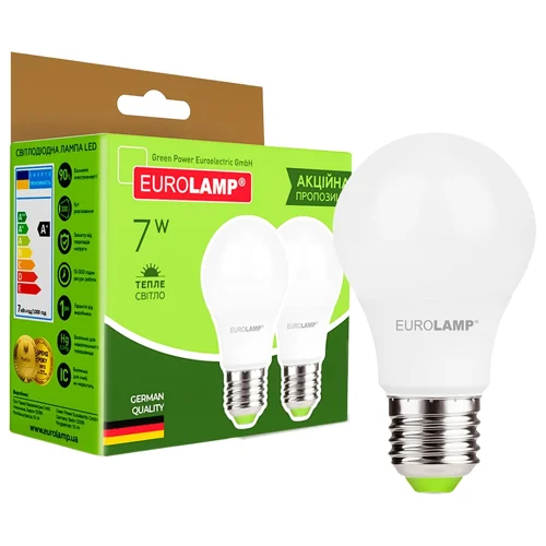 Промо-набір Eurolamp Лампа Led A60 7W E27 3000K 1+1