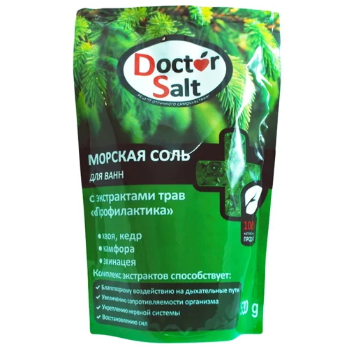 Сіль для ванн морська Doctor Salt Профілактика  дой-пак 530г