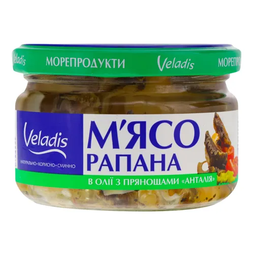 М'ясо рапана в олії з прянощами Анталія Veladis с/б 200г