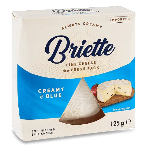 Сир Kaserei Briette Creamy Blue 60%, 125г