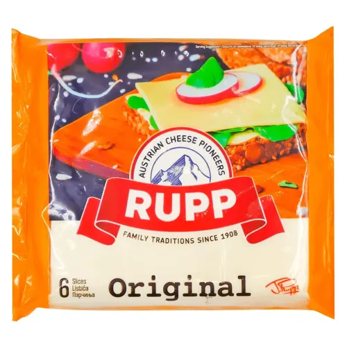 Сир ОРИГІНАЛЬНИЙ плавлений у пластинах 35% RUPP, 120г