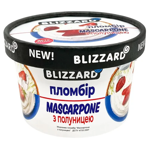 Морозиво Blizzard Маскарпоне з полуницею 90г