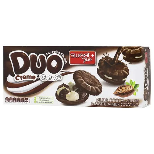 Печиво Sweet Plus Duo Сендвич з молочною глазур’ю 150г