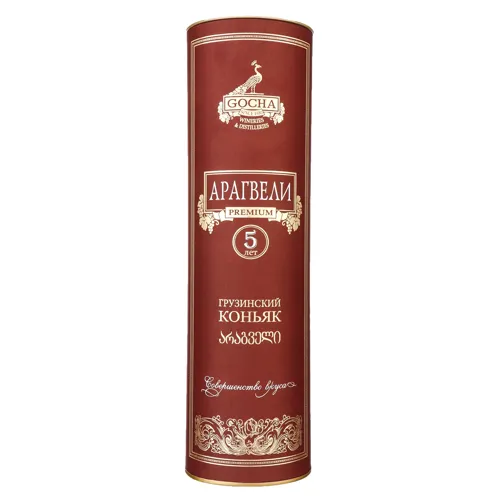 Коньяк 0.5л 40% грузинський П'ять зірочок Арагвелі Gocha пл