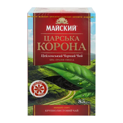 Чай чорний байховий крупнолистовий Царська корона Майський