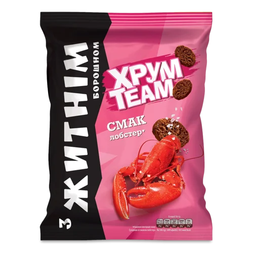 Сухарики Житні Лобстер ХрумTeam, в/ґ, 55г