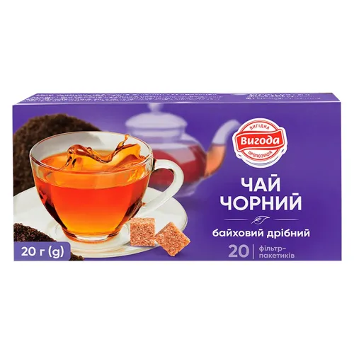 Чай чорний байховий дрібний Вигода 100г (100шт*1г)