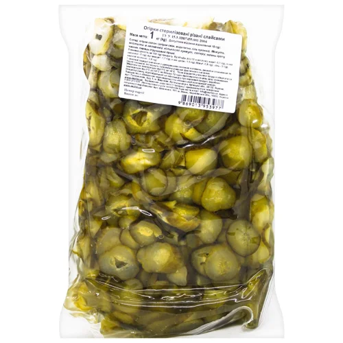 ГРІНВІЛЬ ОГІРКИ РІЗАНІ СЛАЙСАМИ 1000Г