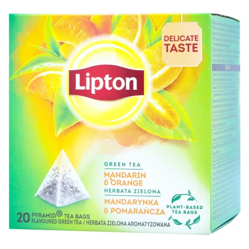 Чай зелений Lipton Мандарин та апельсин 1,8г*20шт